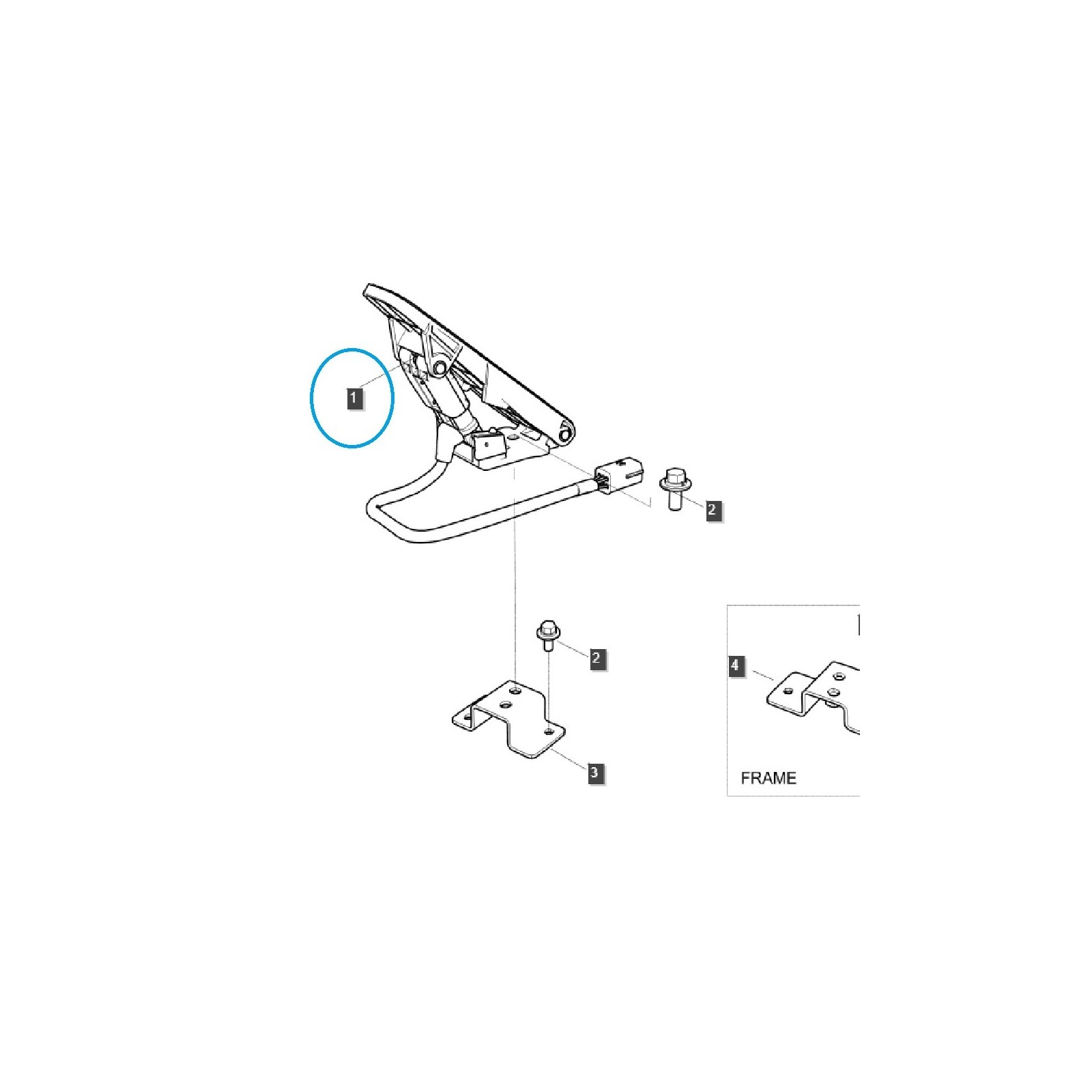 Gaspedal mit zweistufigem Widerstand / TRG100 / LS Traktor / 40407903