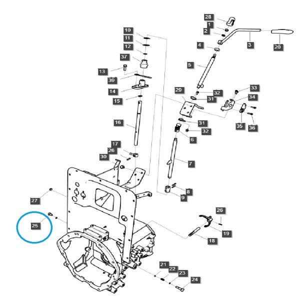 Getriebegehäuse- (Schienen-) Schraube TRG291 / LS Traktor / 40009498