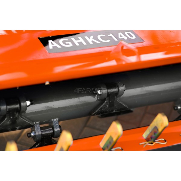 Bêcheuse à fléaux arrière professionnelle AGHKC 140 (orange) 4FARMER