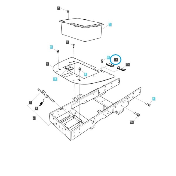 Dichtung, Batterieplattenscheibe / TRG210 / LS Traktor / 40250666