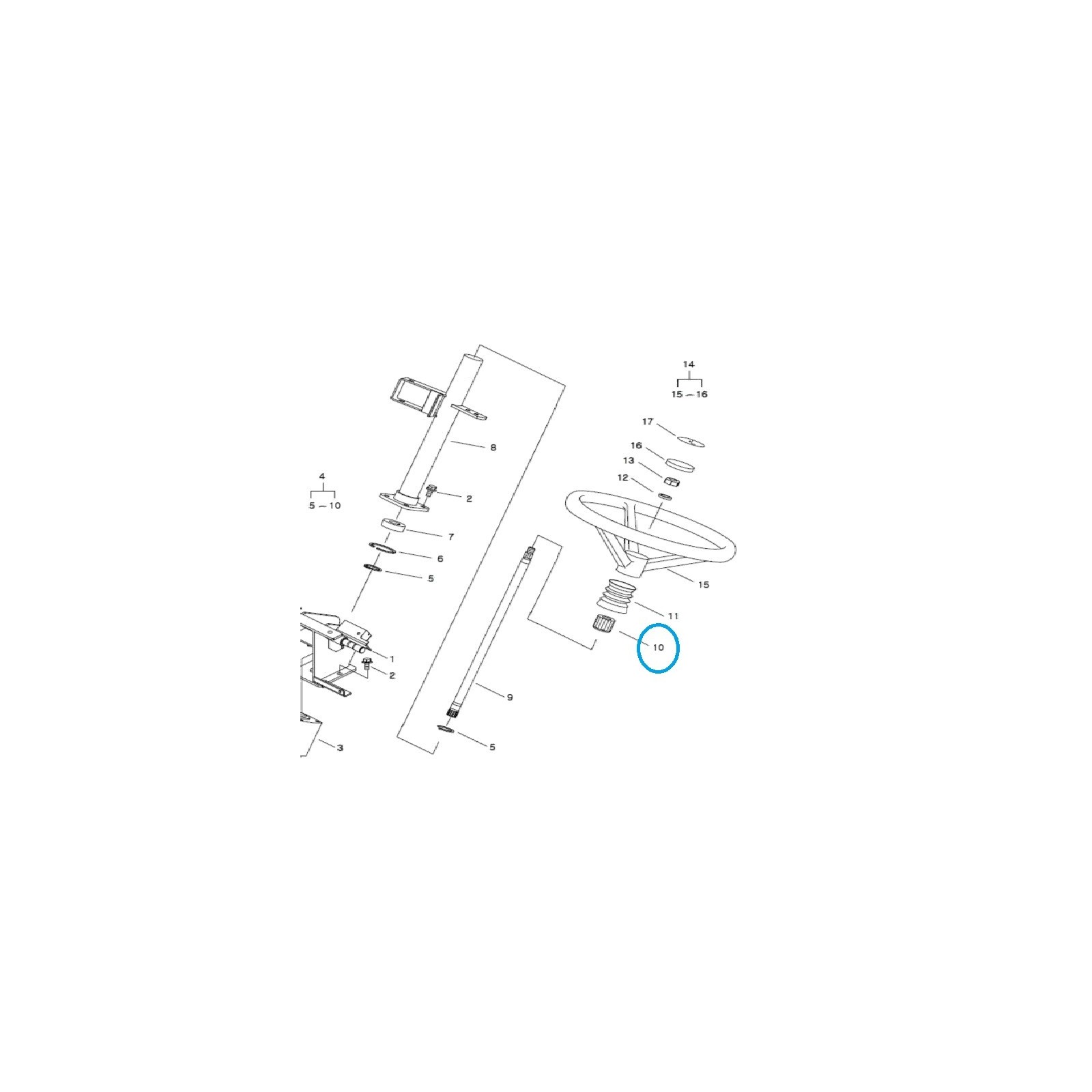 Lenksäulendichtung A1630153 / TRG630 / LS Traktor / 40007475