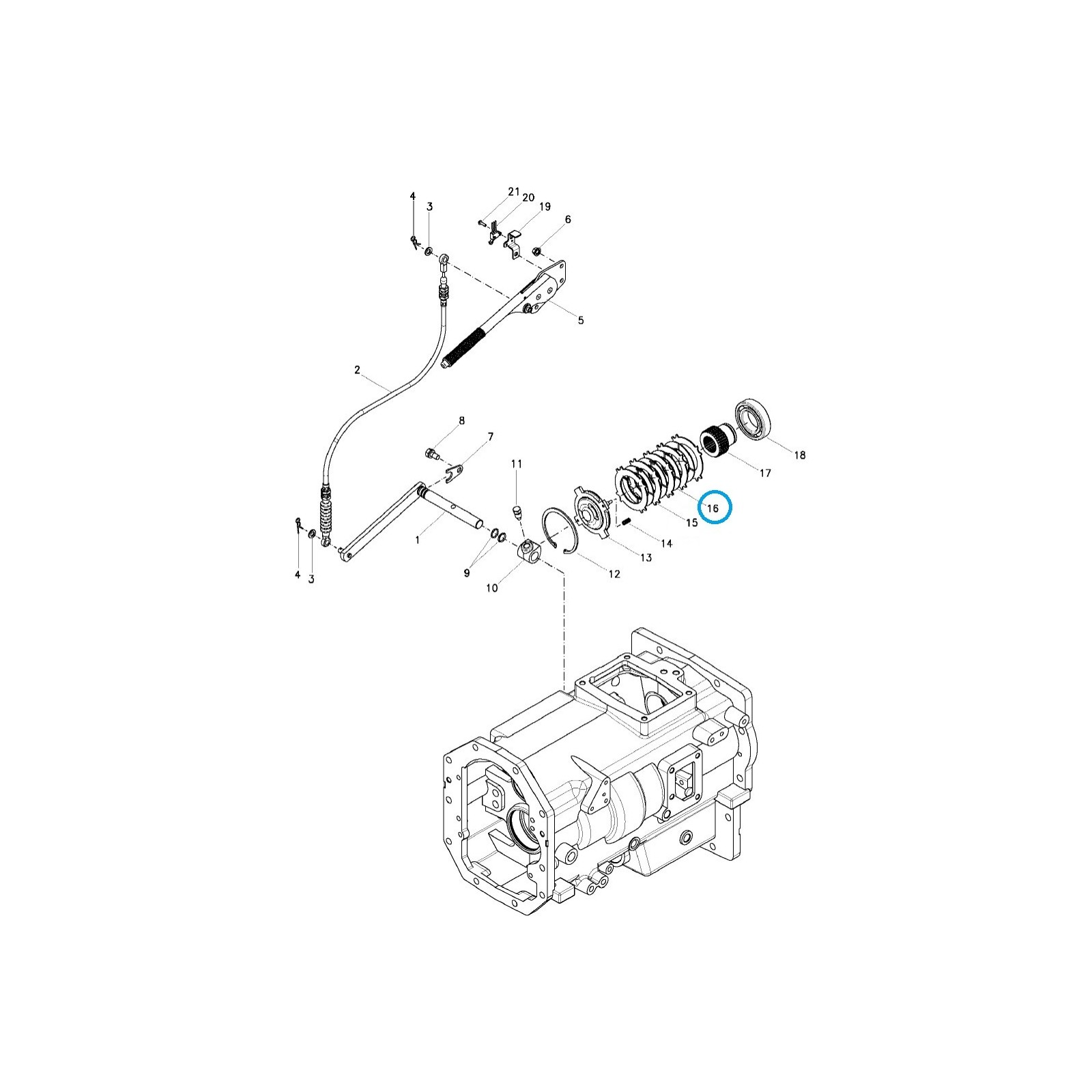 Przekładka hamulca ręcznego TRG650 / LS Tractor / 40256881 | Traktor.com.pl