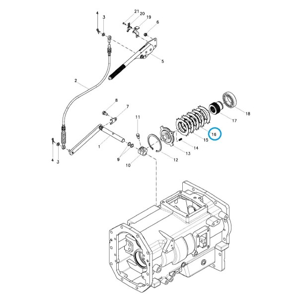 Espaciador de freno de mano TRG650 / Tractor LS / 40256881