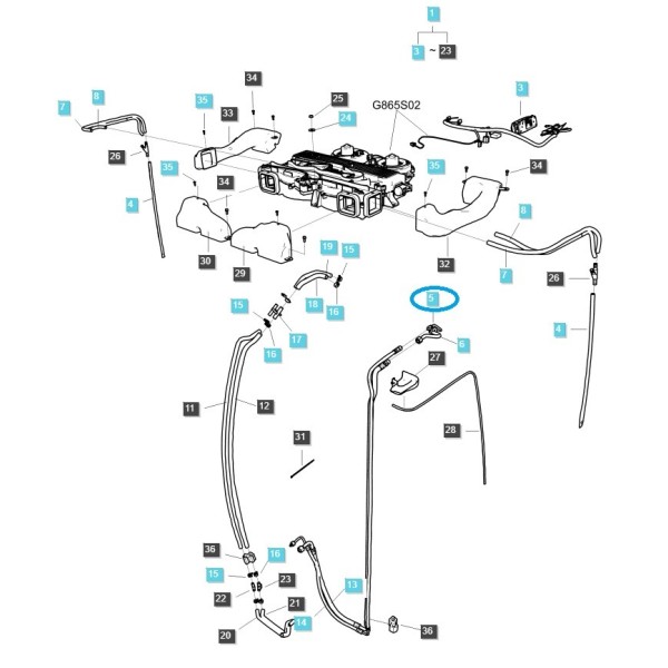 Connecteur de climatisation - CVC / Tracteur LS / N° 40351929