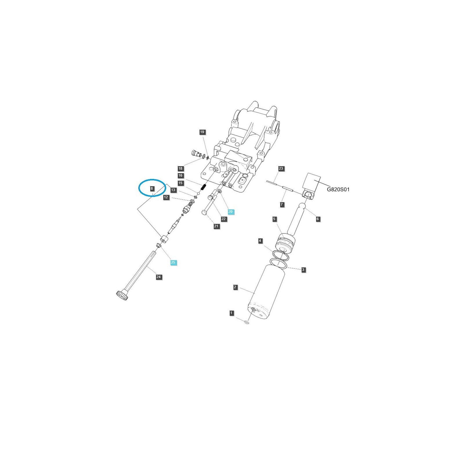 Hydraulikventil G826 / LS Traktor / 40008146