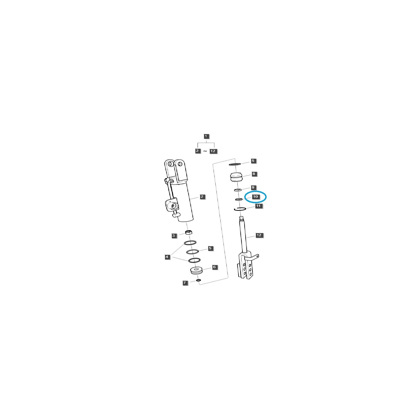 TRG630 Leveling Cylinder Seal / 30.2 x 22.4 x 6 mm / A1630164 / 40007547
