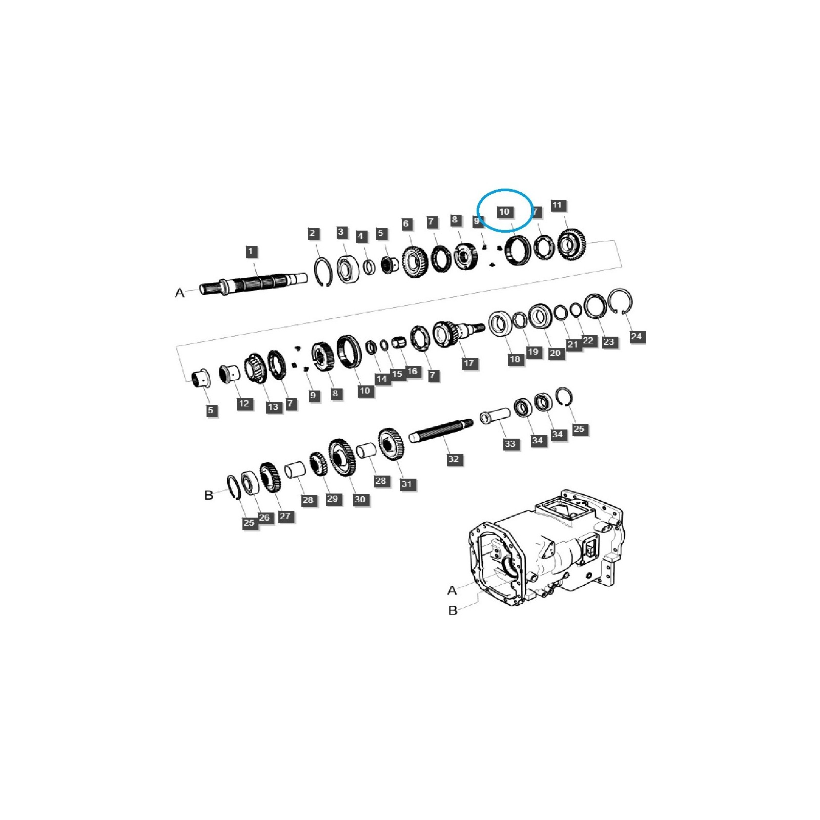 Posuvná objímka synchronizátora prevodovky TRG281 / Ls Tractor / 40326009