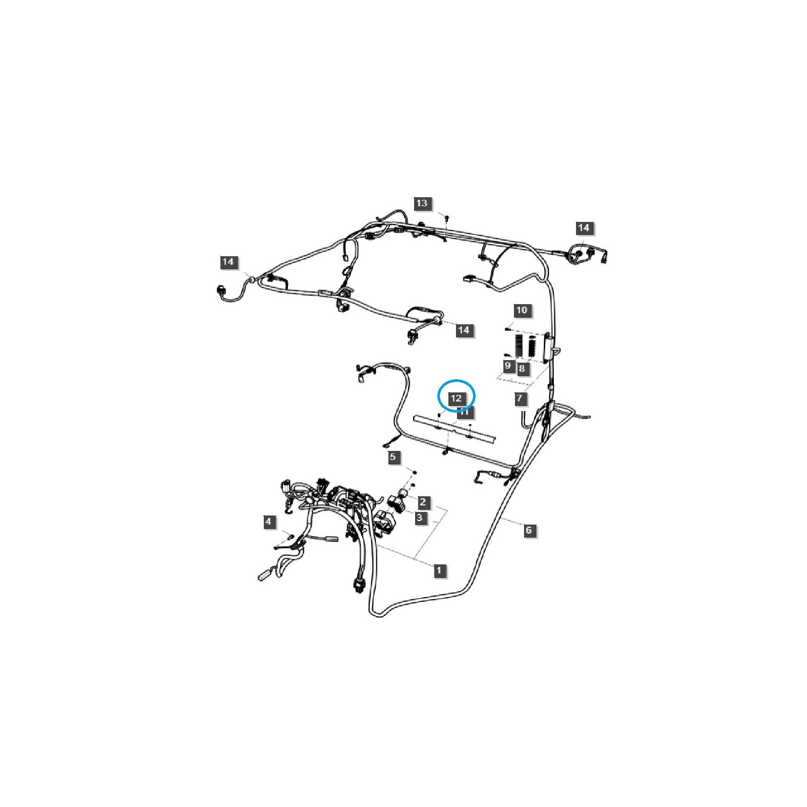 Electrical installation mounting screw RD-S224601211 / Ls Tractor / 40028702