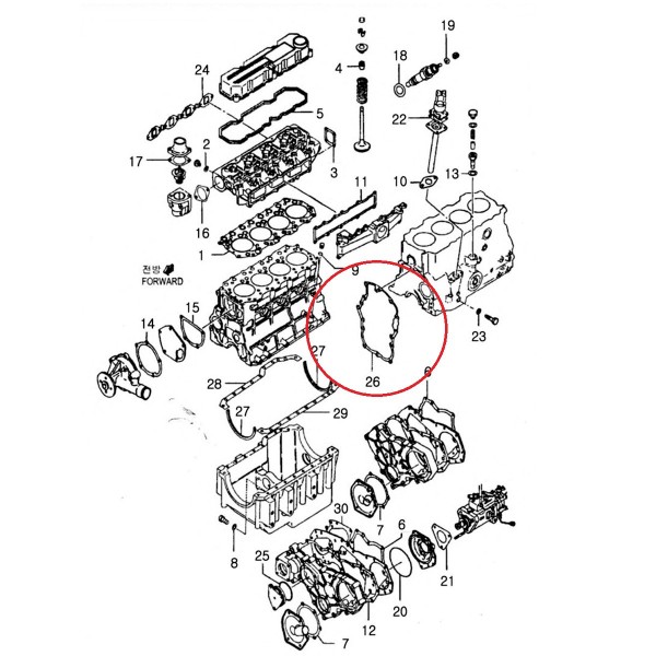 Engine gasket / LS R41 / LS R43 / LS R50 / LS R60 / LS U43 / LS U50 / LS U60 / EGQ155 /40281501