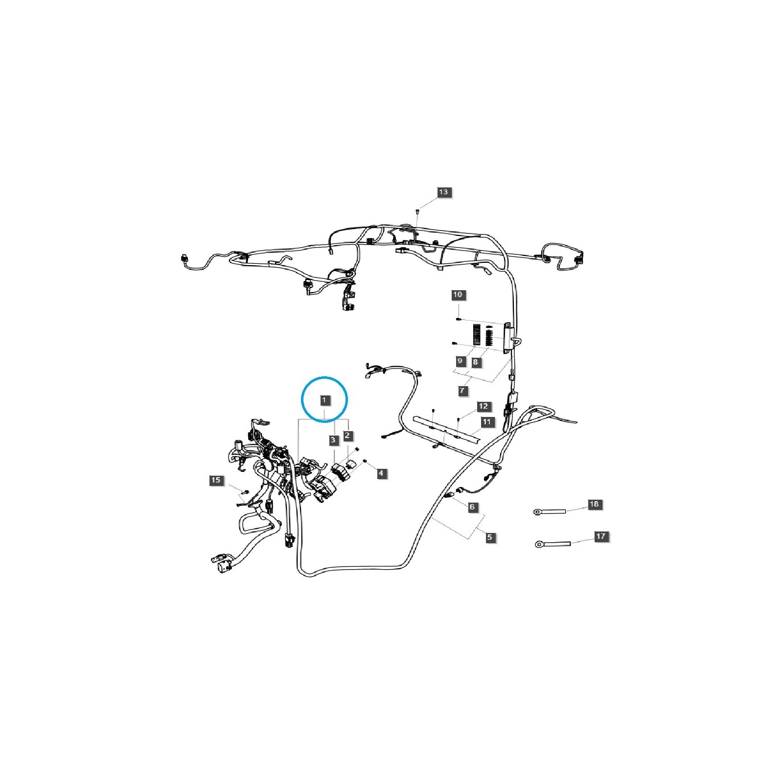 Main wiring harness (cab) / TRG730 / LS Tractor / 40433171