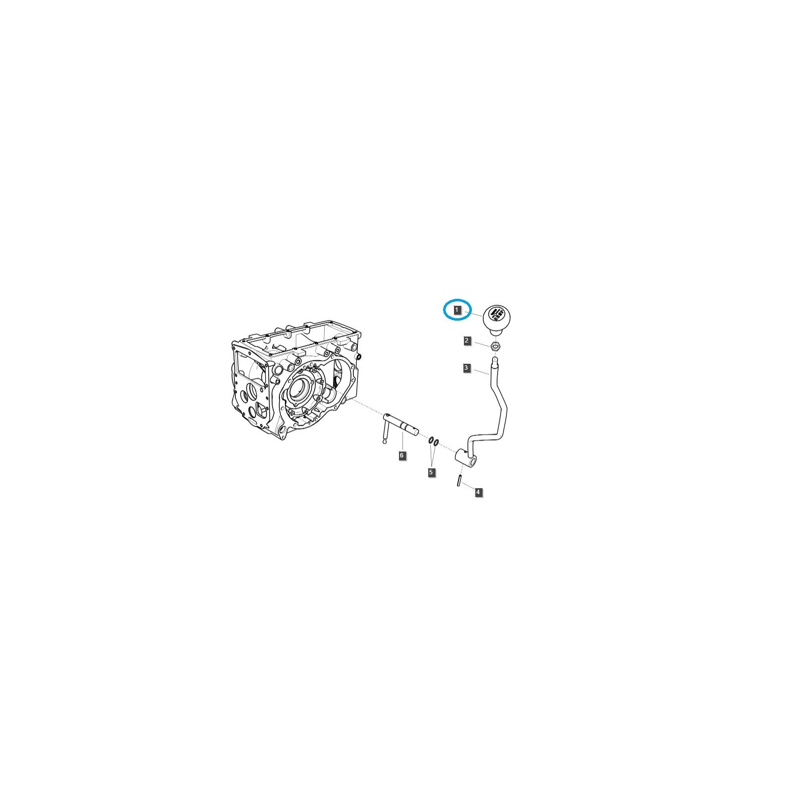 Ovládací gombík rozsahu HST/ TRG970 / traktor LS / 40426399 / 40570287