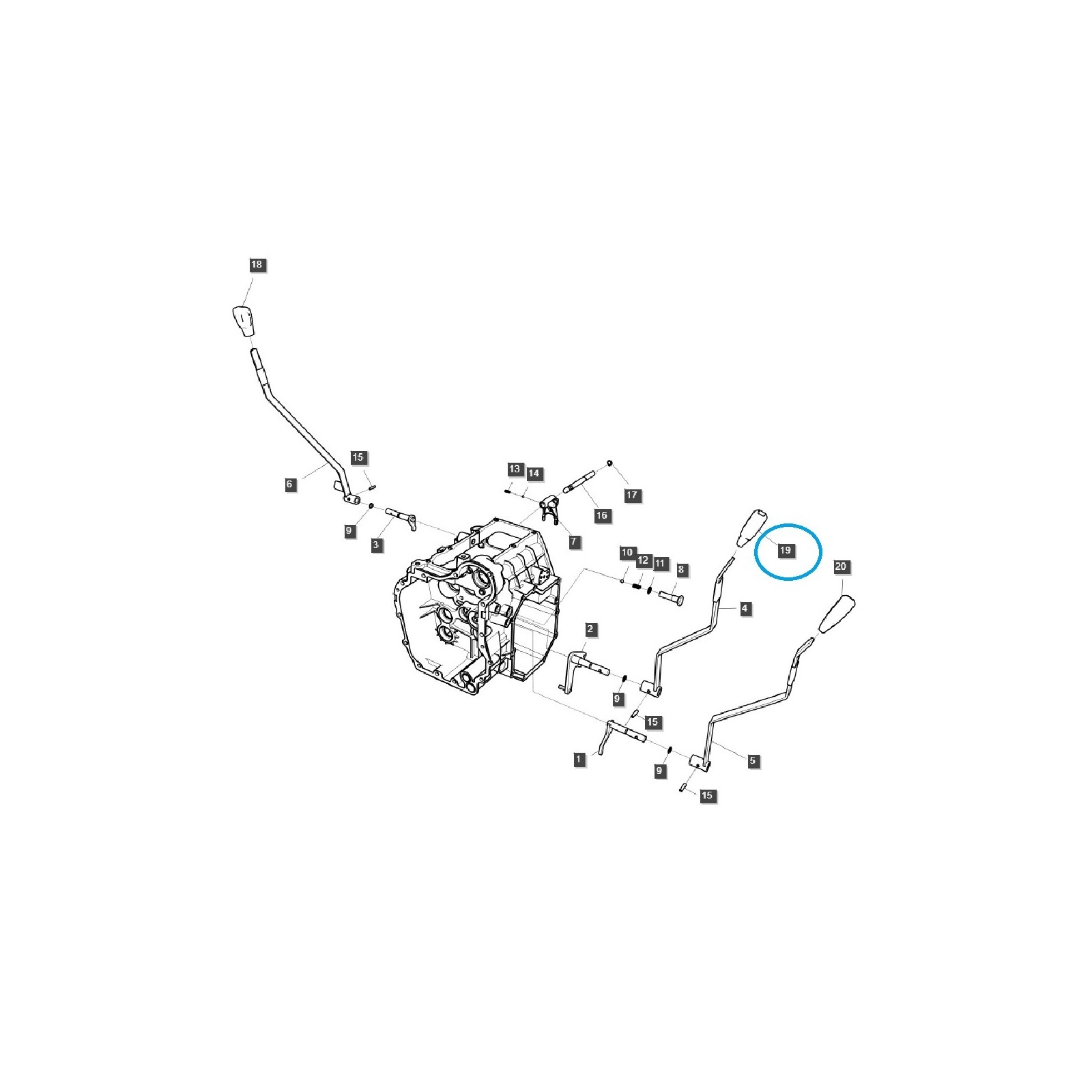 Schaltknauf / TRG292 / LS Traktor / 40558986