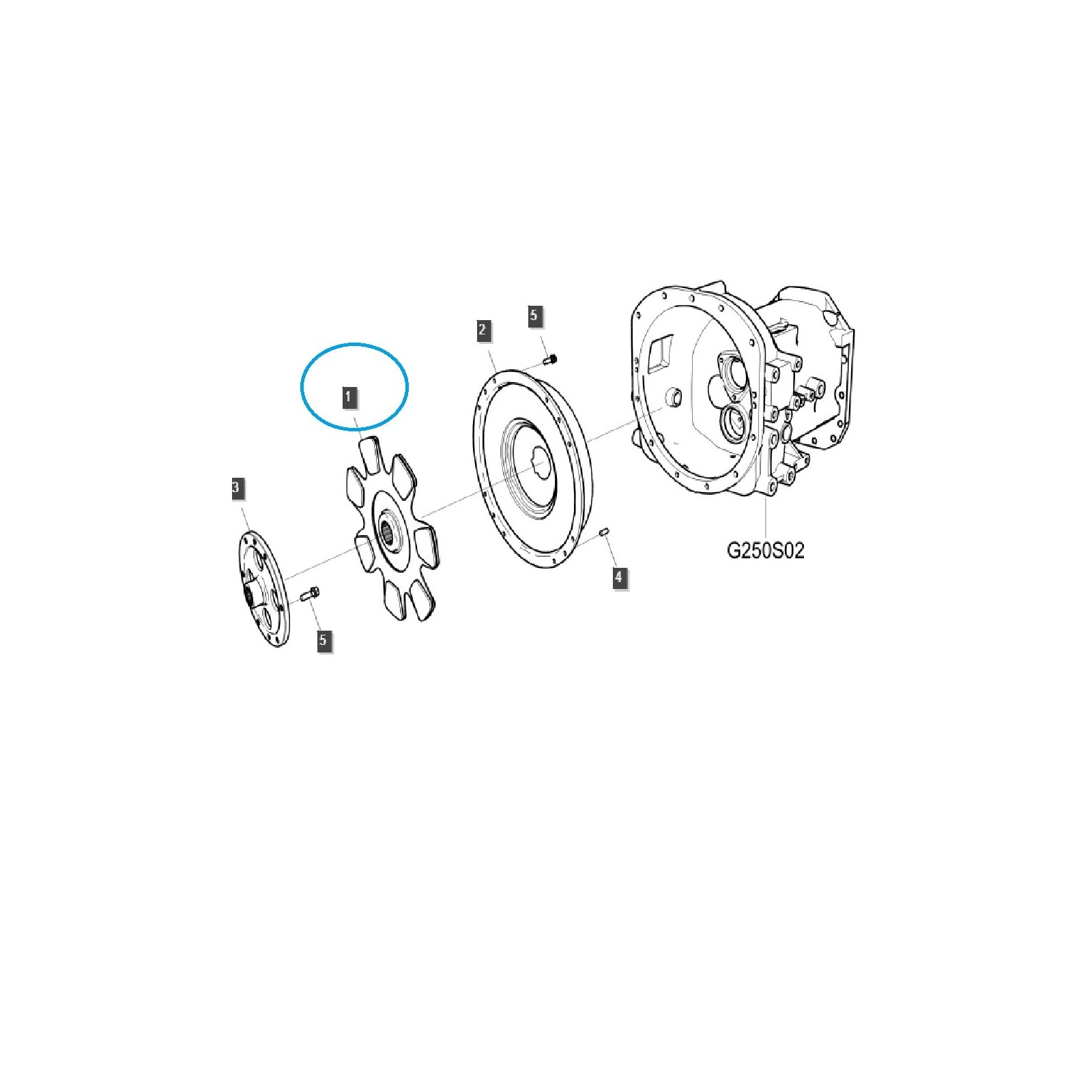 Disco de embrague TRG250 / Tractor LS / 40314939