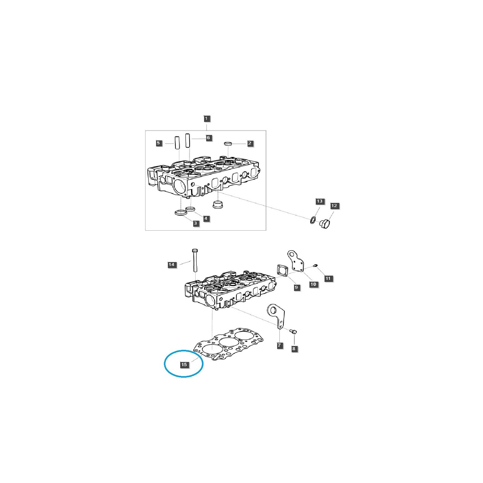 Head gasket EGQ116 / LS Tractor / 40180631