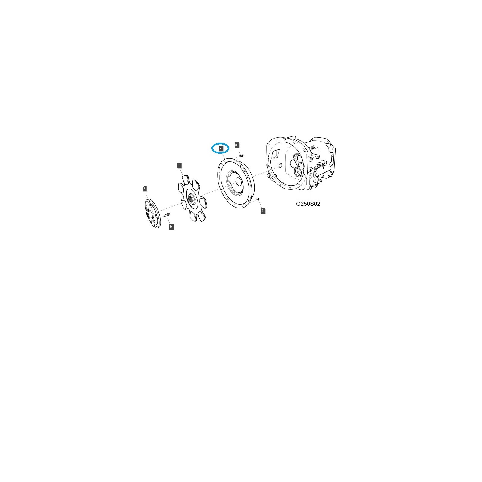 Plato de presión del embrague / TRG250 / Tractor LS / N.° 40314938 / 40030490 / 40214117