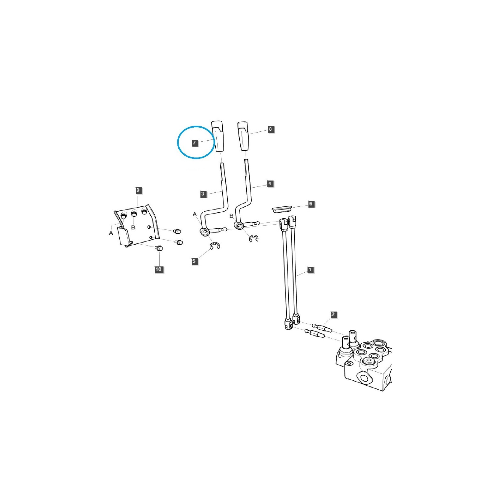 copy of Lift Lever Knob / TRG825 / LS Tractor / 40553317