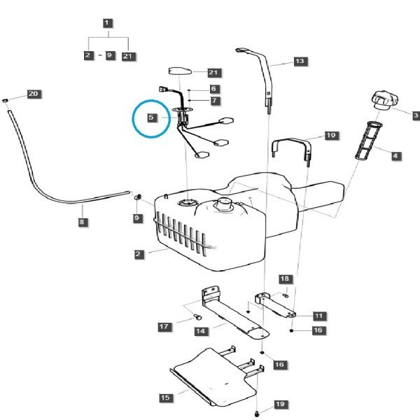 Capteur de niveau de carburant TRG750 / Tracteur LS / 40293906