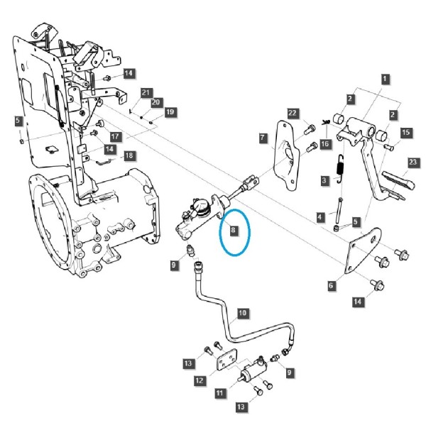 Hlavní spojkový válec TRG260 / Traktor LS / 40323918
