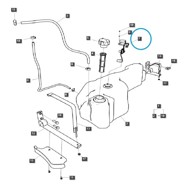 Snímač hladiny paliva / TRG040 / Traktor LS / LS MT1.25 / Č. 40404286