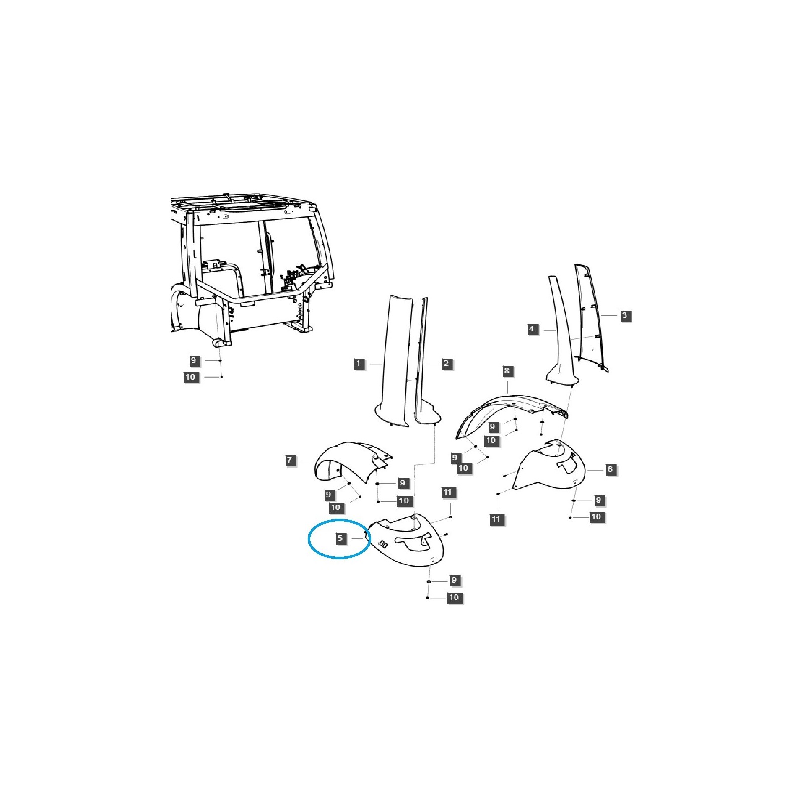 Levý blatník / TRG868 / LS Traktor / č. 40281184