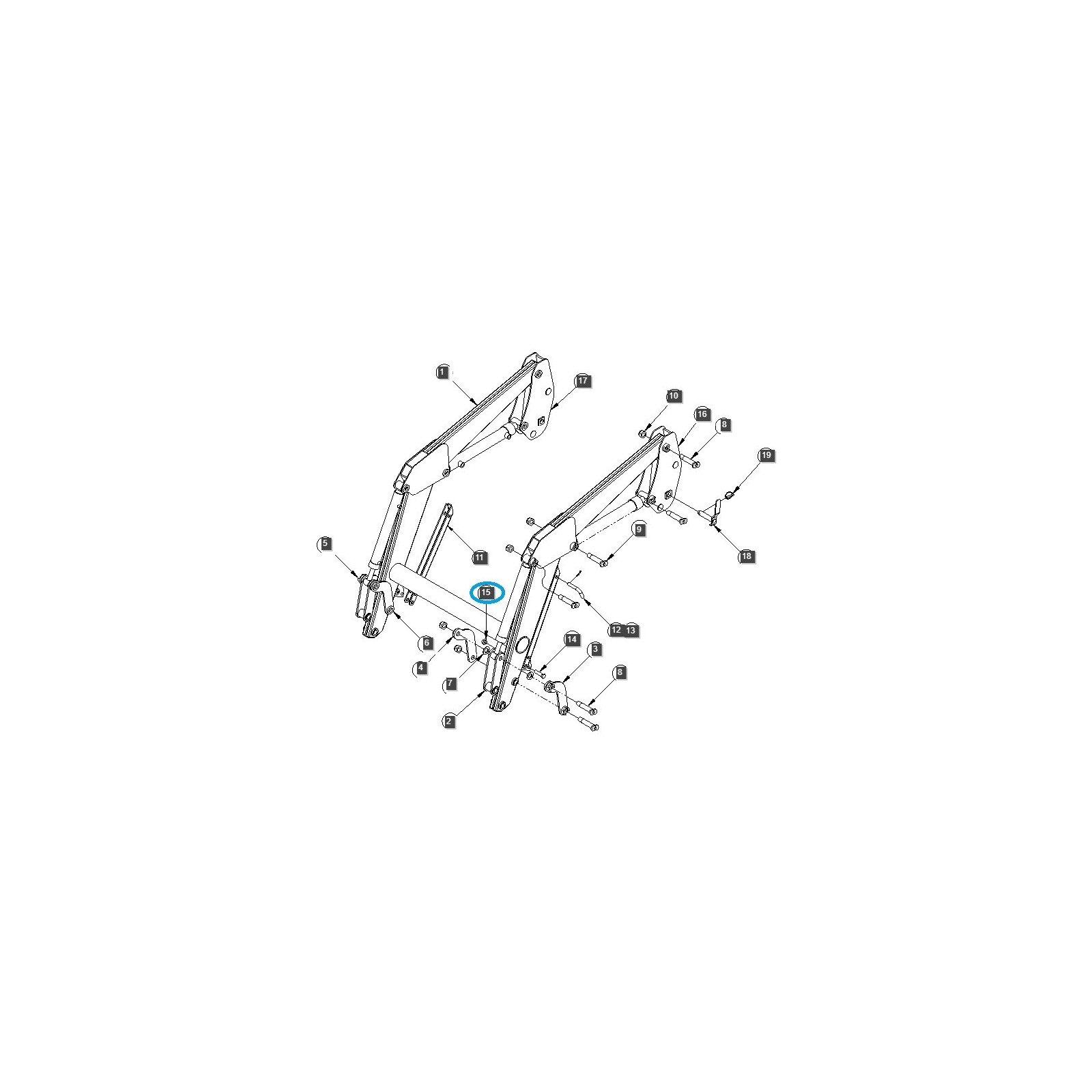 copy of Tractor mowing support wheel - mowers / LS Tractor / 40365518