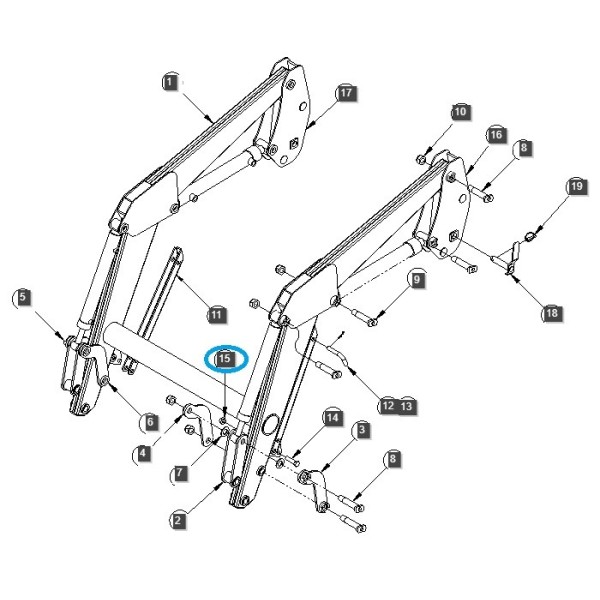 copy of Rueda de soporte de corte para tractor - cortacésped / LS Tractor / 40365518