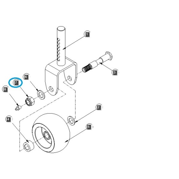 copy of Tractor mowing support wheel - mowers / LS Tractor / 40365518