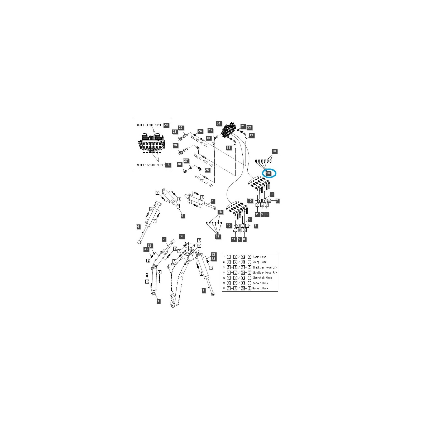 Nypel hydrauliki - długi / LS Tractor / 40358846 | Traktor.com.pl