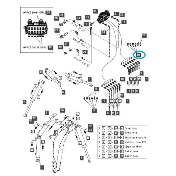 Nypel hydrauliki - długi / LS Tractor / 40358846 | Traktor.com.pl