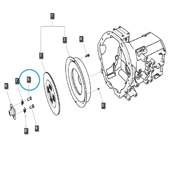 Boulon de fixation du disque d'embrayage TRG250 / Tracteur LS / 40009925
