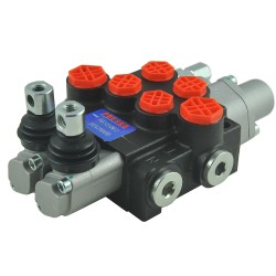2-section hydraulic distributor - standard, floating with a latch / 40l/ min / P40-2-OT-QW-C1