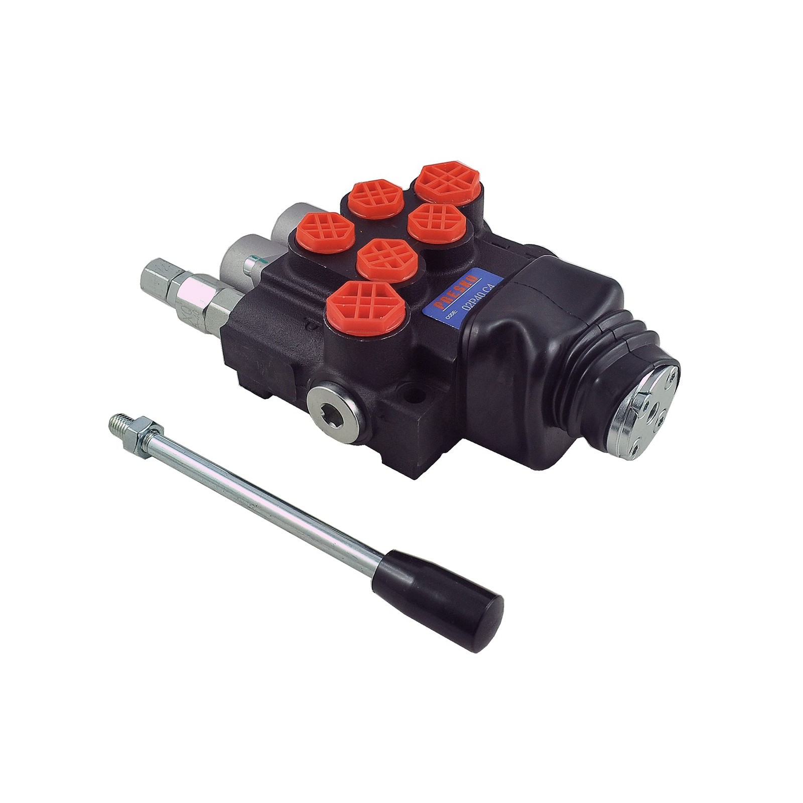 Hydraulický rozvádzač, 2-dielny, 40l/min, PRESKO, 02P40-OT-C4