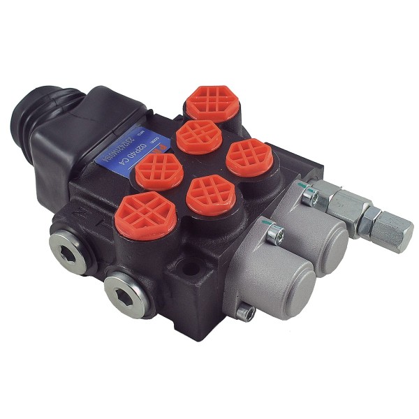 Distributeur hydraulique, 2 sections, 40l/min, PRESKO, 02P40-OT-C4
