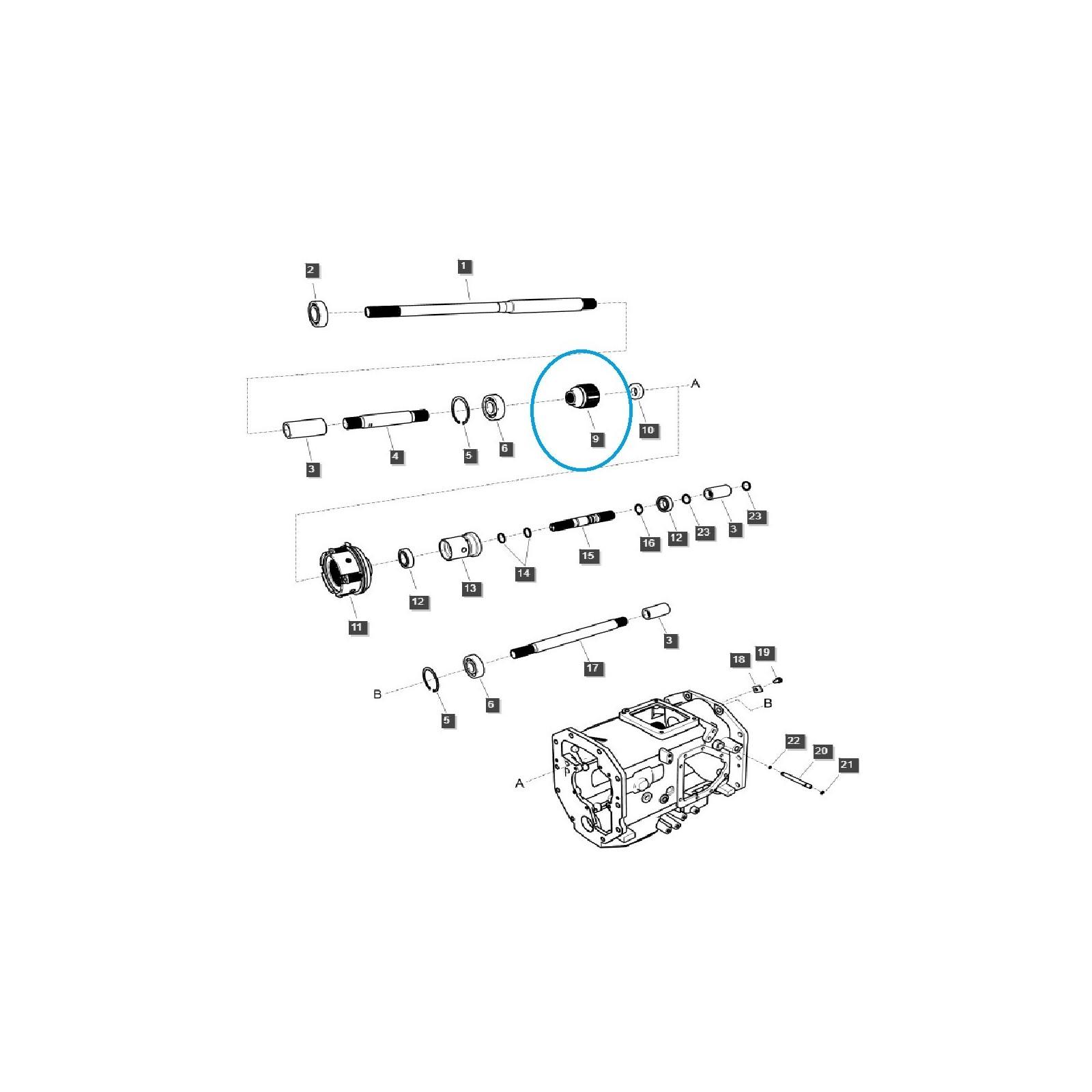 Zapfwelle/Zapfwellenkupplungsnabe A1287333 / TRG287 / LS Traktor / 40010105 | Traktor.com.pl