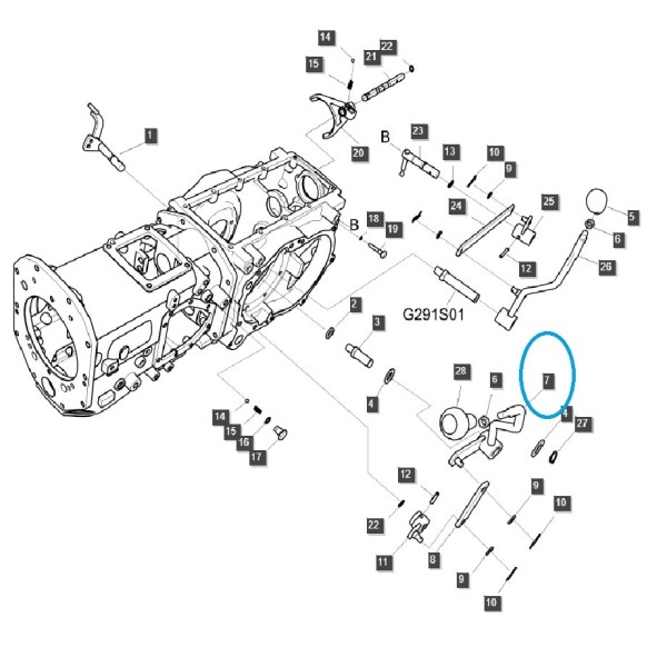 Palanca de cambios / G292 / Tractor LS / n.º 40292851 | Traktor.com.pl