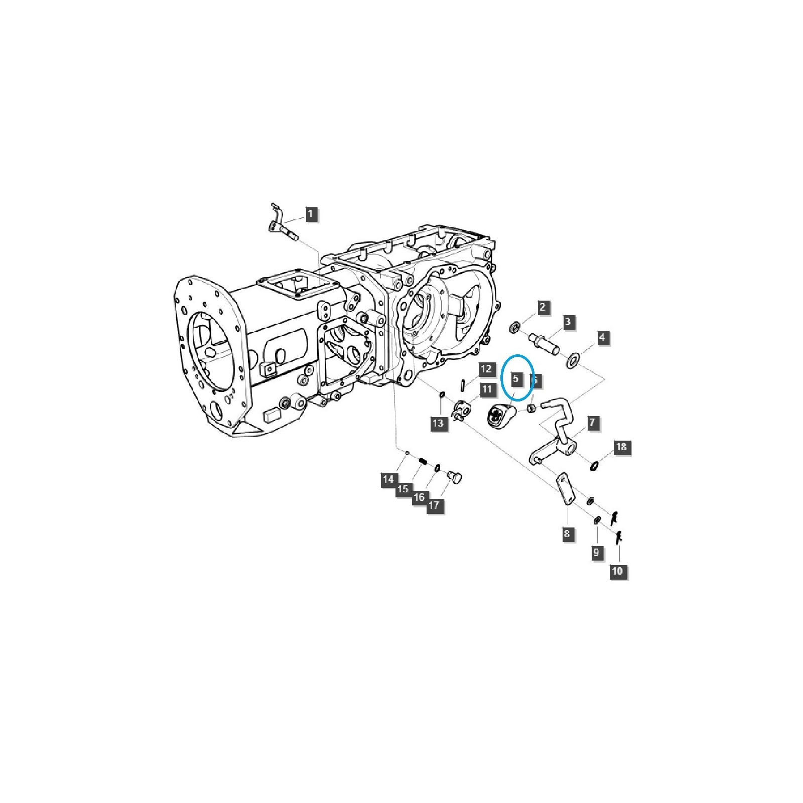 Řadicí páka / G292 / Traktor LS / č. 40292851 | Traktor.com.pl