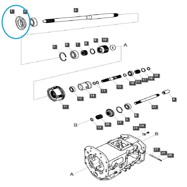 copy of Náboj spojky PTO/PTO A1287333 / TRG287 / Traktor LS / 40010105