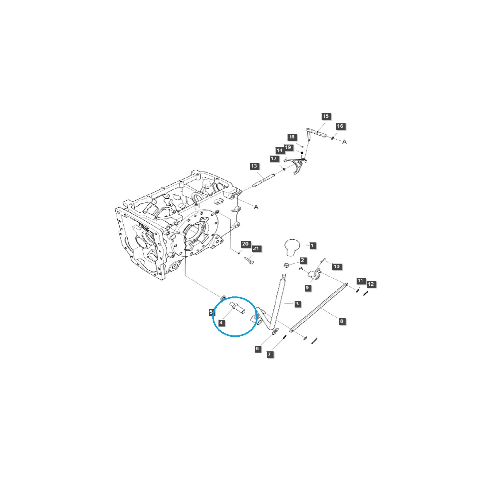 Palanca de toma de fuerza / TRG293 / Tractor LS / N.º 40029909 | Traktor.com.pl
