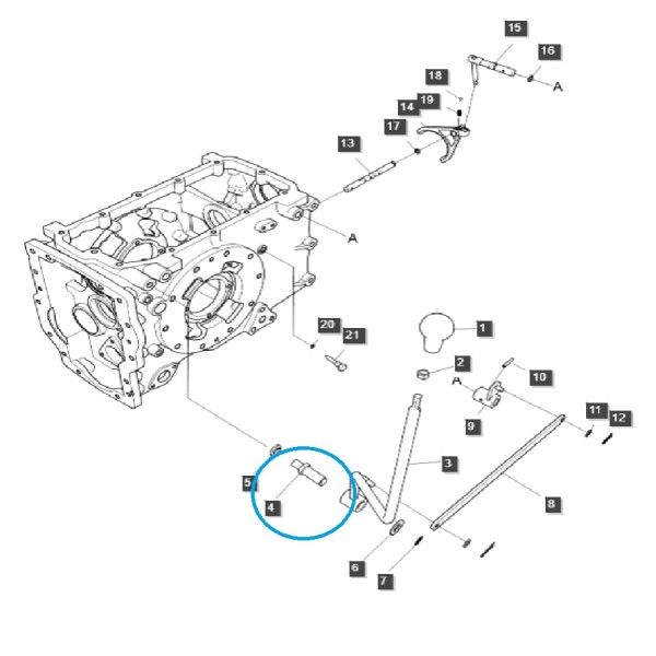 Palanca de toma de fuerza / TRG293 / Tractor LS / N.º 40029909 | Traktor.com.pl