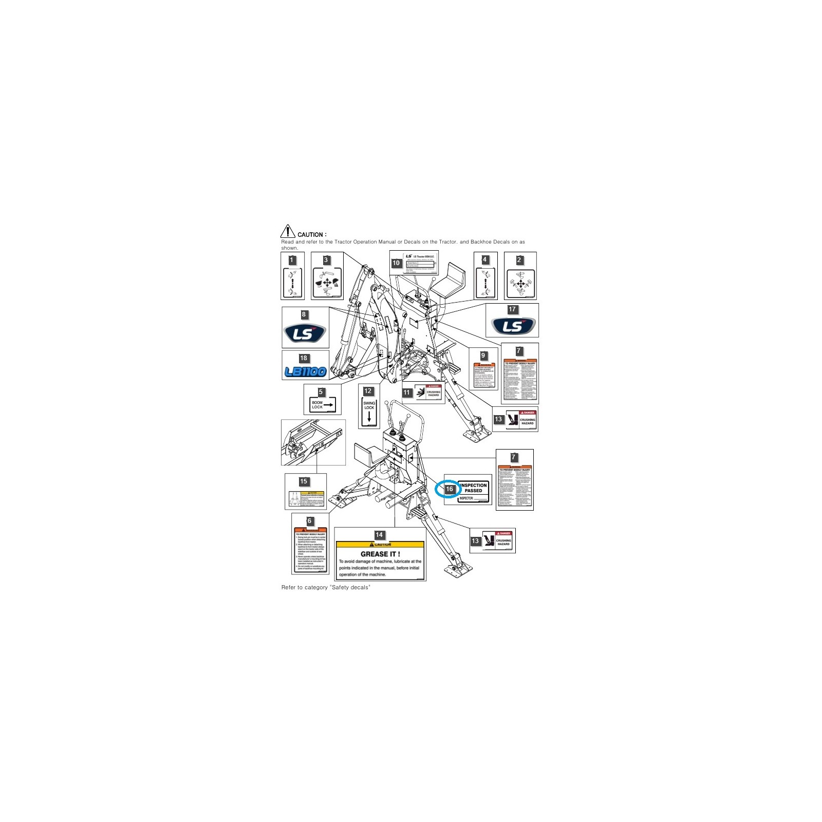 copy of Warnaufkleber / LS-Traktor Nr. 40376544