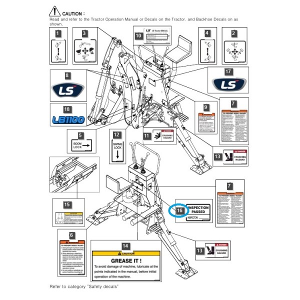 copy of Pegatina de advertencia / LS Tractor No. 40376544