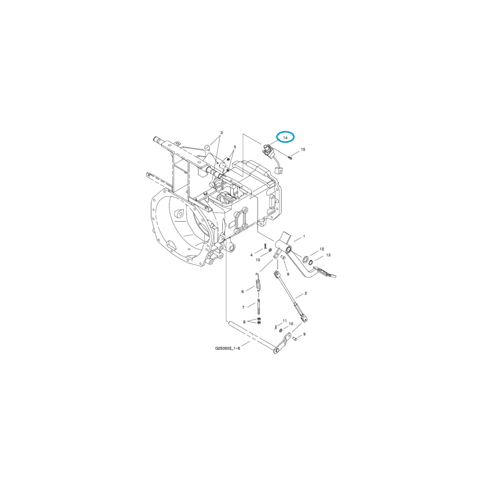 copy of Clutch Pedal Position Sensor / TRG750 / LS Tractor / 40311849 / 40223921