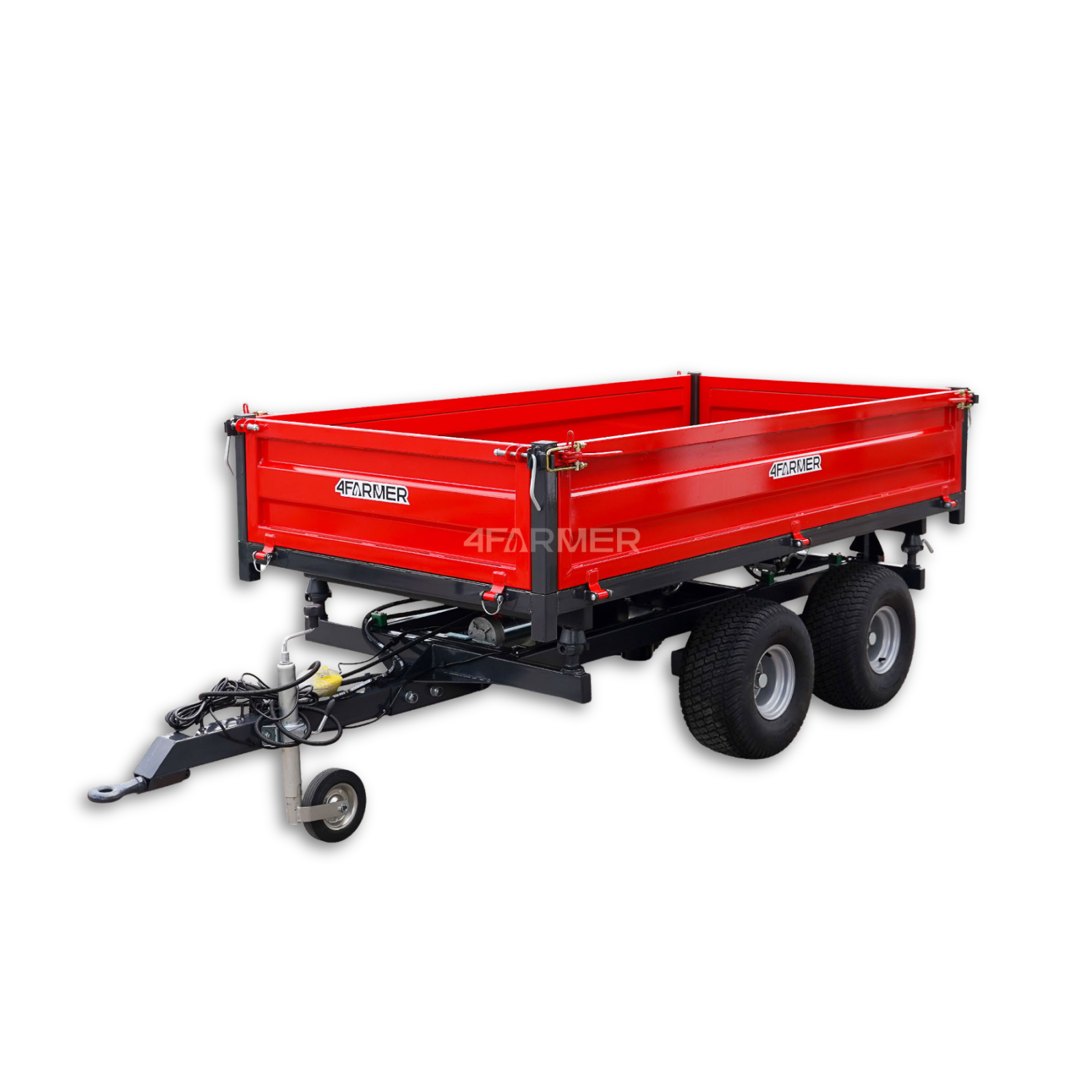 2,5T dvojnápravový poľnohospodársky príves s elektrickým sklápaním 4FARMER | Traktor.com.pl