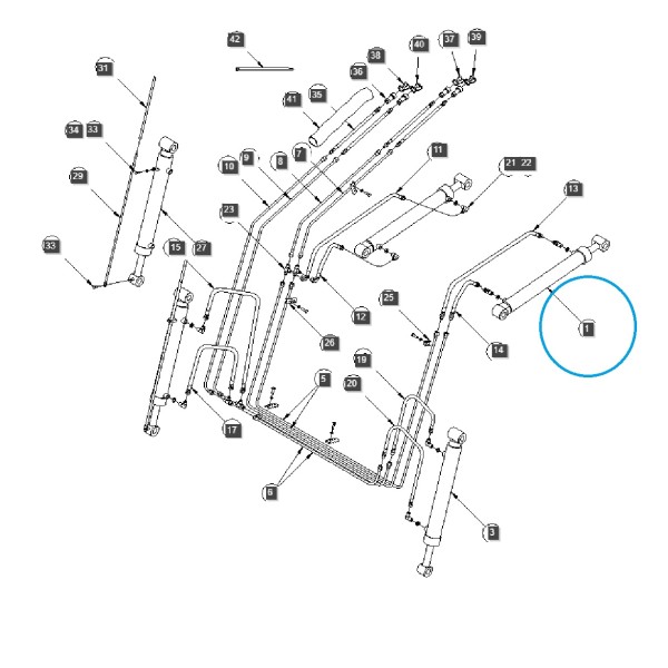 copy of Anillo de soporte de elevación para cargador frontal / Tractor LS / 40228886