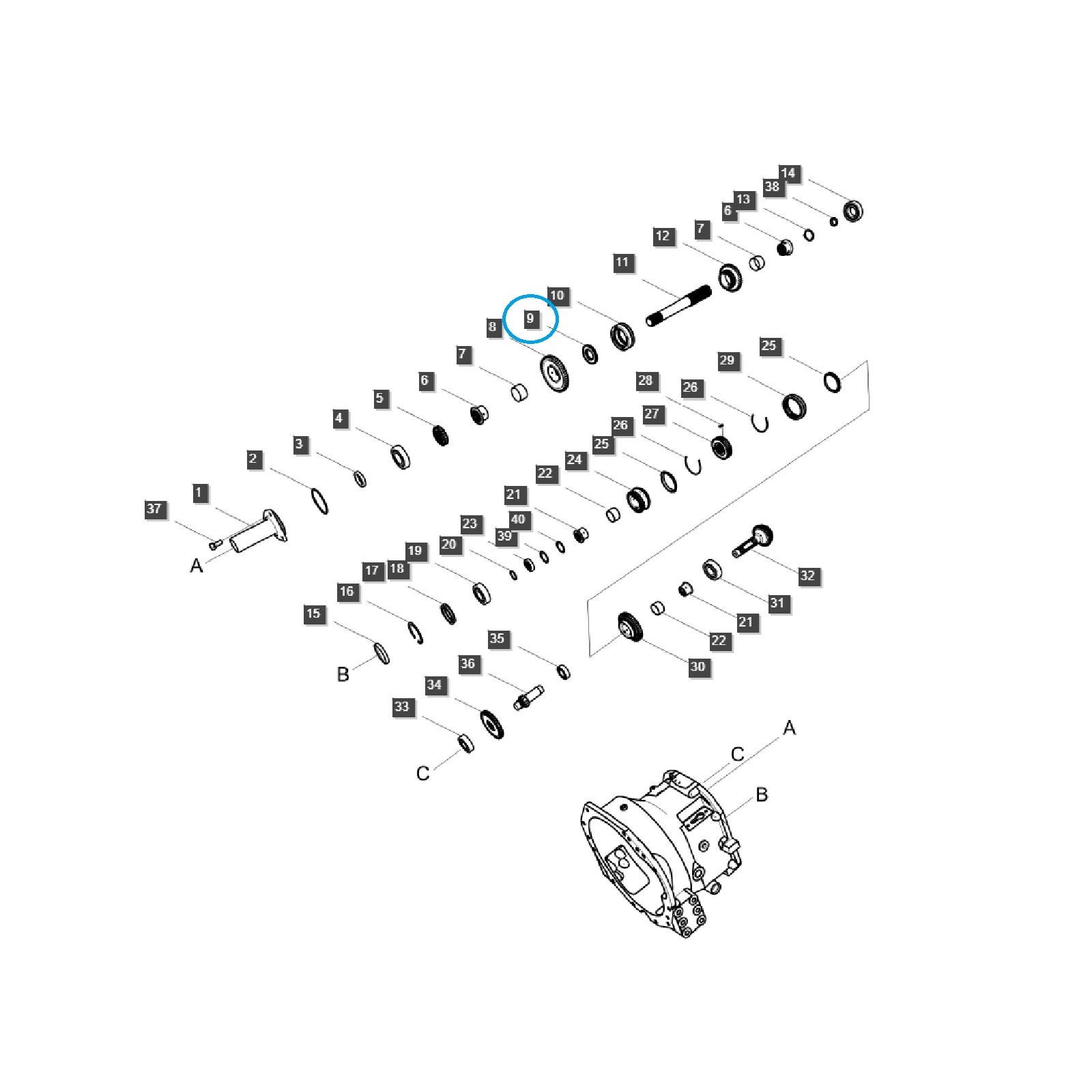 copy of Creeper guide (rail) TRG291 / LS Tractor / 40032409
