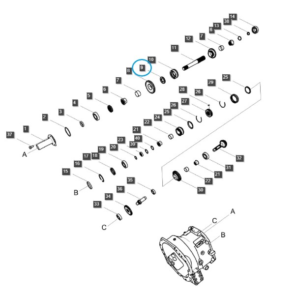 copy of Kriechgangführung (Schiene) TRG291 / LS Traktor / 40032409