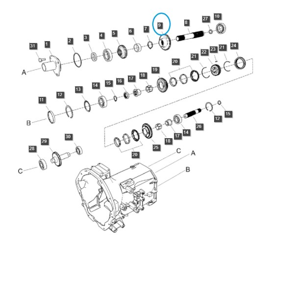 copy of Hřídel, zpátečka / TRG281 / LS Traktor / 40309714