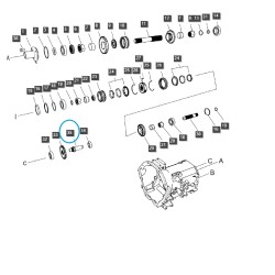 Shaft, reverse gear / TRG281 / LS Tractor / 40309714