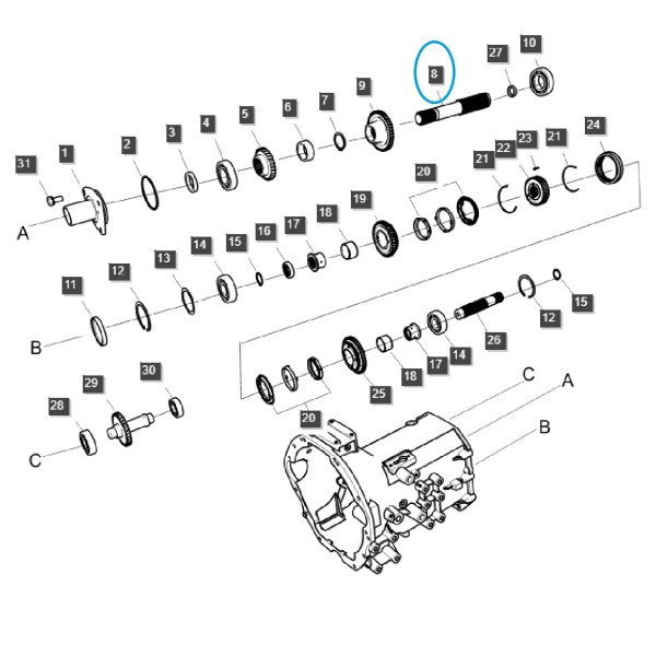 copy of Eje, marcha atrás / TRG281 / LS Tractor / 40309714