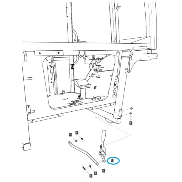 copy of External hydraulic lifting lever TRG825 / MT5.73 / LS Tractor / 40569671